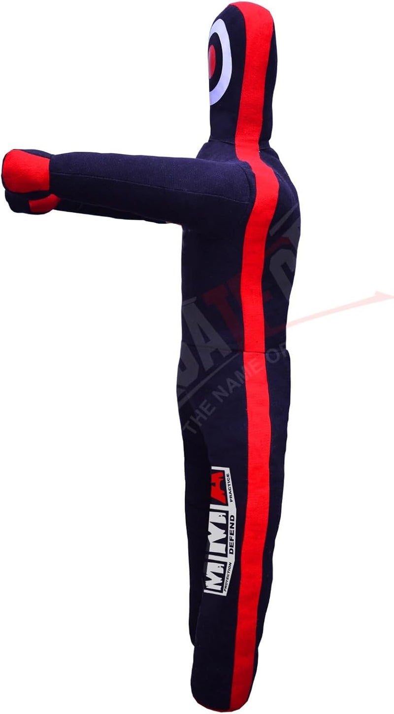 MMA Training Dummy, Professional Grappling Dummy for Wrestling and Combat Sports, Blue and Black, 5ft, 6ft